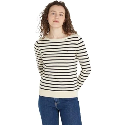 Image of Tommy Hilfiger Stitch BOAT Sweater Jumper, Women&#039;s, Size: XXL, Calico/desert sky