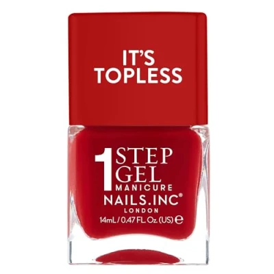 Image of Nails Inc It&#039;s Topless Gel Nail Polish, 4 in 1 Base Coat, Treatment, Color &amp; Top Long Lasting, Strong, Chip Free Nails, Glossy Salon Quality Manicure At Home, Vegan, Cruelty Free, Shade Kendall