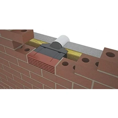Image of Timloc 6500 Assembled Ducting 100mm to Airbrick Adaptor Set with Terracotta Air Brick