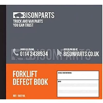 Image of Bison Parts 100218 TachPro Tachograph 50 Pages Forklift Truck Daily Check &amp; Defect Book