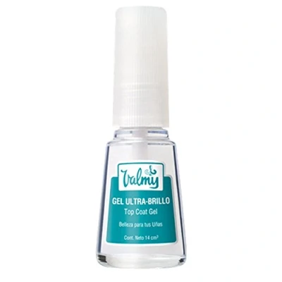 Image of Valmy Ultra Gloss Professional Top Coat Gel with Crystal Effect No Wipe UV or Led Lamp, Fast Drying Clear Nail Polish