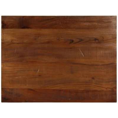 Image of vidaXL Rectangular Table Top Solid Reclaimed Wood: 70x50x2.5 cm for Dining/Living Room, Rustic Brown Surface