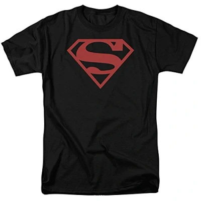 Image of Superman Men&#039;s Short Sleeve T Shirt, Red Black, XL
