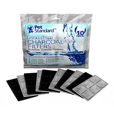 Image of PET STANDARD Premium Charcoal Filters for PetSafe Drinkwell Fountains, Pack of 10