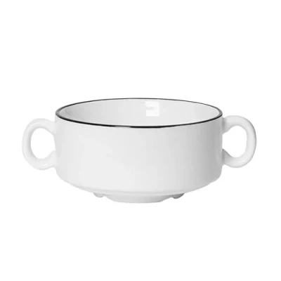 Image of OnePine 255ml Breakfast Bowl, Cereal Porcelain Bowl for Dessert, Rice, Soup, Ice Cream, Salad