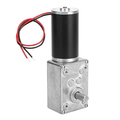 Image of Worm Gear Motor, High Torsion Spee d Reduce Electric Gearbox Reversible 8mm Shaft 12V(12V 130RPM)