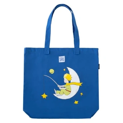 Image of Grupo Erik Cotton Tote Bag The Little Prince 17.7 x 15 3.9 inches 45 38 10 cm Canvas Bag, Beach Shopper Le Petit