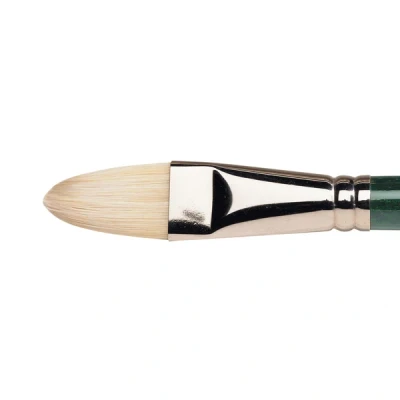Image of Winsor and Newton Winton Hog Brush Long Handled Filbert No 12 (Each)