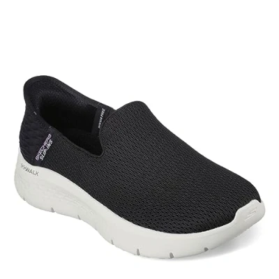 Image of Skechers Women&#039;s Go Walk Flex Slip ins Relish Sneaker, Black/White, 9 UK Wide
