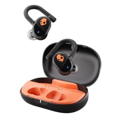 Image of SKULLCANDY Push Play Active Wireless Bluetooth Noise Cancelling Sports Earbuds True Black &amp; Orange, Orange,Black