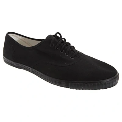 Image of Dek Portland Plimsol Mens Black Canvas Size UK 10