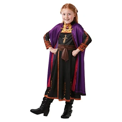 Image of Rubie&#039;s Official Disney Frozen 2, Anna Classic Travel Dress, Childs Costume, Size Large Age 7 8 Years