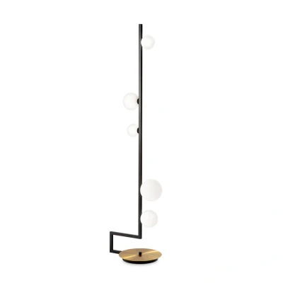 Image of Birds Globe Floor Lamp Black