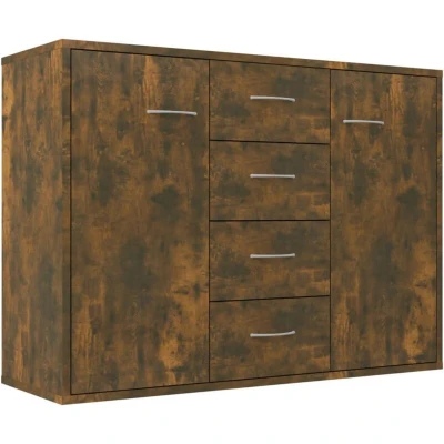 Image of vidaXL Sideboard Smoked Oak 88x30x65 cm Engineered Wood