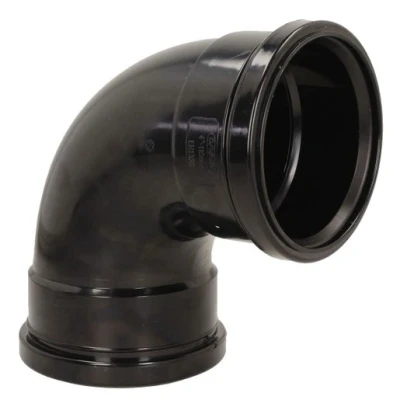 Image of Davant Pushfit Soil 92 Double Socket Bend 110mm Black