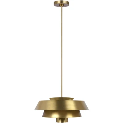 Image of Brisbin 1 Light Pendant, Burnished Brass, E27