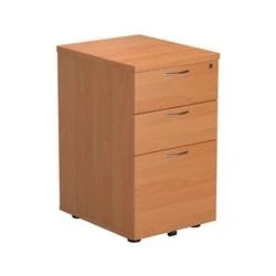 Image of 3 Drawer Under Desk Pedestal Beech TESUDP3BE2