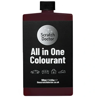 Image of Scratch Doctor All in One Leather Colourant Self Seal Dye Repair Paint for Furniture, Sofas, Car Seats (Burgundy, 100ml)