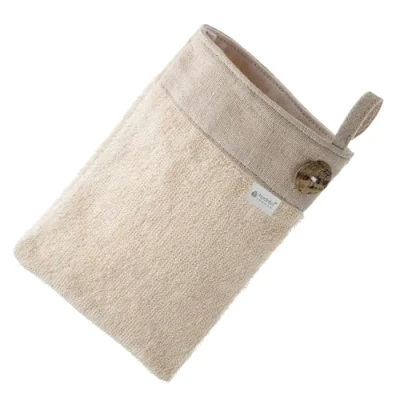 Image of Hydréa London Linen Sisal and Exfoliating Bath/Shower Mitt