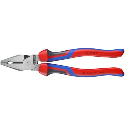 Image of Knipex 0202225 9 Inch High Leverage Combination Pliers Comfort Grip