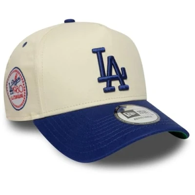 Image of New Era AFrame Trucker Cap All Star Game Los Angeles Dodgers One Size Beige