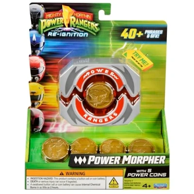 Image of Power Rangers Mighty Morphin Morpher Role Play with 5 Coins