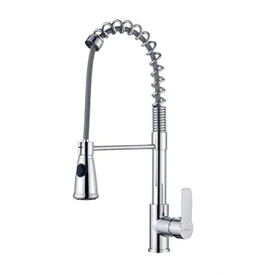 Image of GRIFEMA GRIFERÍA DE COCINA G4007 High Spout (57cm) Professional Kitchen Mixer Tap with Pull Out Dual Spray Mode Head, 3/8 Inch Hose, Chrome