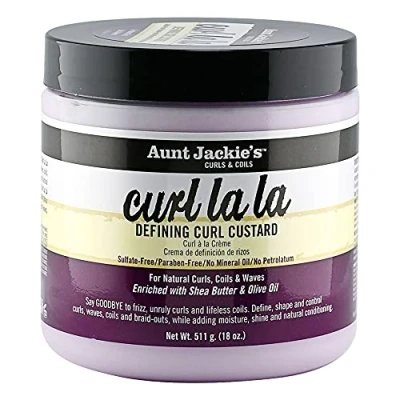 Image of Aunt Jackie&#039;s Curl La Defining Custard Enriched with Shea Butter &amp; Olive Oil 511 g Tub (18 oz)