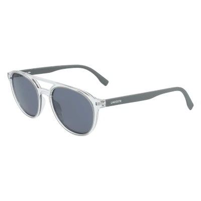 Image of Lacoste Unisex Sunglasses, Size: 52, Crystal/grey