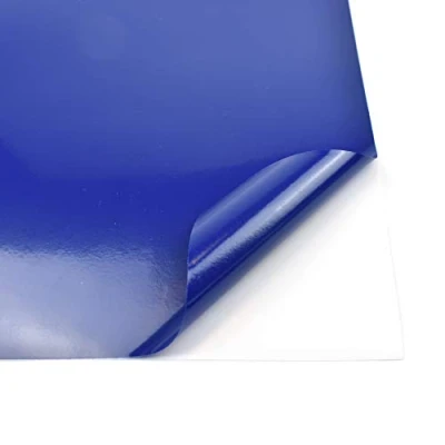 Image of Evergreen Goods 10 Sheets A4 Colour Self Adhesive Waterproof Matte/Glossy Craft Vinyl (Sticky Backed Plastic) for Die Cutting Machines (Navy Blue (Glossy))