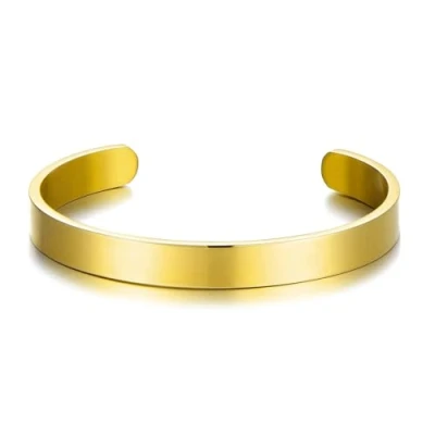 Image of Philip Jones Men&#039;s Gold Plated Stainless Steel Cuff Bracelet