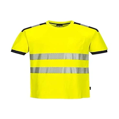 Image of Portwest PW3 Hi Vis T Shirt S/S Orange/Black 4XL