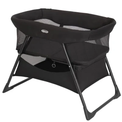 Image of Graco Side by Bedside Bassinet/Crib Keeping Baby Close to You, Folds Down Small, Night Sky Fashion
