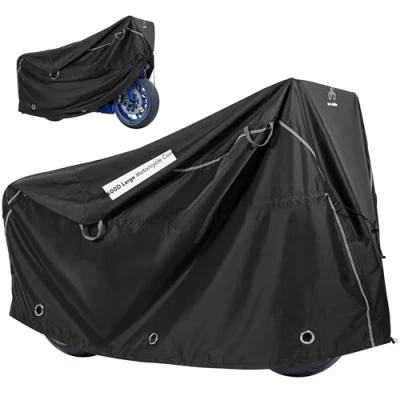 Image of Team Obsidian Motorcycle Covers Waterproof Outdoor Bike Storage Upgraded Motorbike Cover Accessories for Moped, Mobility Scooter Dust or Rain Oxford Bag Protector