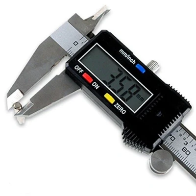 Image of Electronic Digital Vernier Caliper, with Extra Large LCD Screen and 200mm Fraction Conversion, Stainless Steel, IP54 Water Resistant