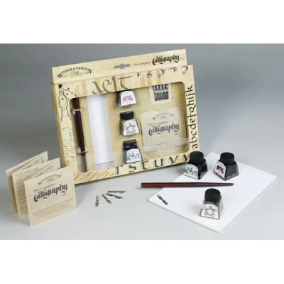 Image of Winsor &amp; Newton 1190190 Calligraphy Ink Set, Multi, 10 Count (Pack of 1)