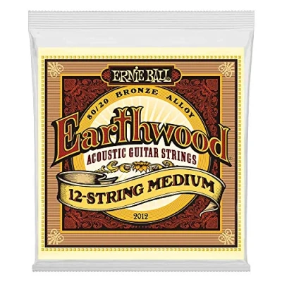 Image of Ernie Ball Earthwood Medium 12 String 80/20 Bronze Acoustic Guitar Strings 11 28 Gauge