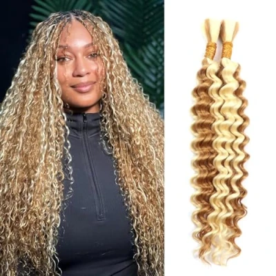 Image of Boho Braids Human Hair Extensions (P27/613#, 18 Inch(50g/Bundle x2))