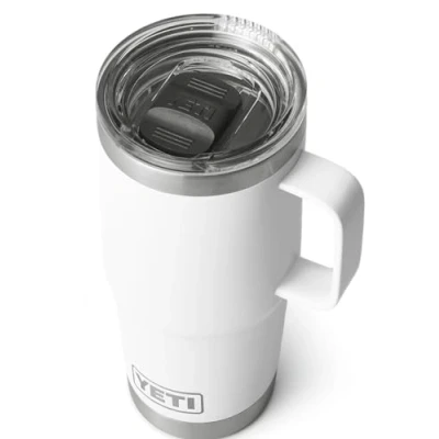 Image of YETI Rambler, Stainless Steel Vacuum Insulated Travel Mug with Stronghold Lid, White, 20 oz (591 ml)