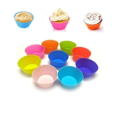 Image of Onezebra 27 Pack Silicone Cupcake Cases, Muffin Reusable Nonstick Baking Cups, Dishwasher Safe Moulds for Muffins, Cakes, Ice Creams, and Puddings