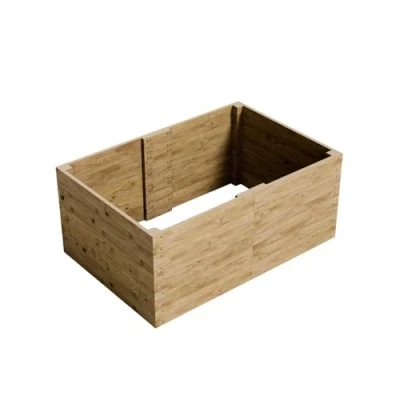 Image of Gro Garden Products Wooden Raised Bed 120cm L x 180cm W 76cm H Large Planters for Vegetables, Herbs, or Flowers Trough Planter Box with FSC Tanalised Timber