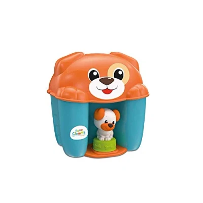 Image of Clementoni 17294 Soft Clemmy Dog &amp; Puppy Bucket for Babies and Toddlers, Ages 6 Months Plus, Multi coloured