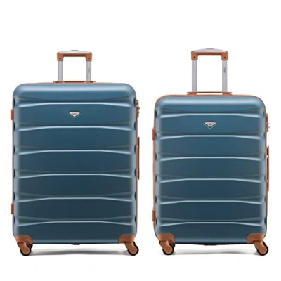 Image of Flight Knight Set of 2 Premium Suitcases Extra Stong Lightweight Luggage Hardcase with 4 Wheels &amp; Built in Lock (Set M+L)