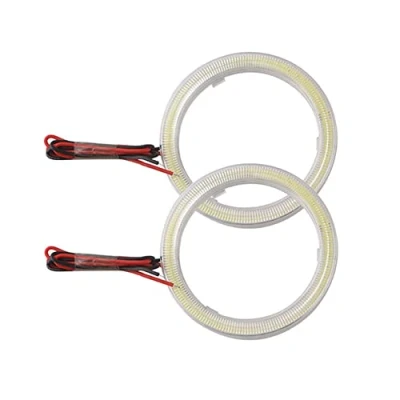 Image of Qasim 1 pair of LED COB Angel Eyes Halo Rings with Plastic Cover 60MM 2.36&#039;&#039; White 45SMD for Car Motor DRL Headlight Fog Light DC 12V