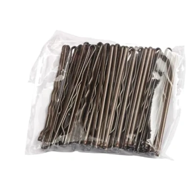 Image of Pack of 50 Hair Grips/Bobby Pins for Girls/Women 5cm [Brown]