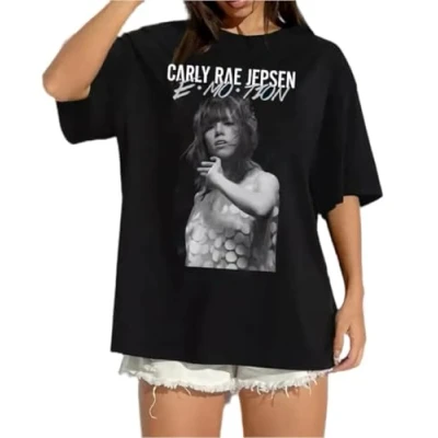 Image of WRdrtFTYH Emotion Carly Rae Jepsen Black Cotton Size S 3XL T Shirt Unisex L