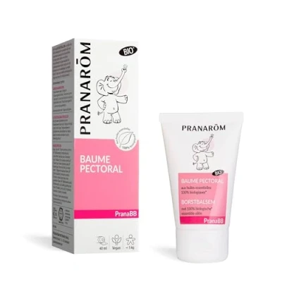 Image of PRANARÔM PranaBB Chest Balm Breast Comfort Baby With Organic Essential Oils Soothing Smell Of Madagascar Vanilla For Vegan 40 ml