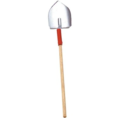 Image of Melody Jane Dolls House Red Spade Shovel Miniature Garden Tool Outdoor Shed Accessory 1:12