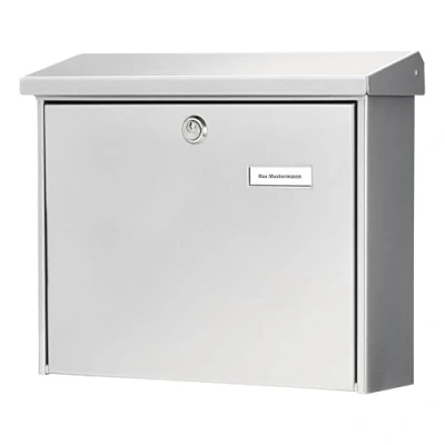 Image of Burg Wächter Amsterdam 867 Si Steel Mailbox, Silver