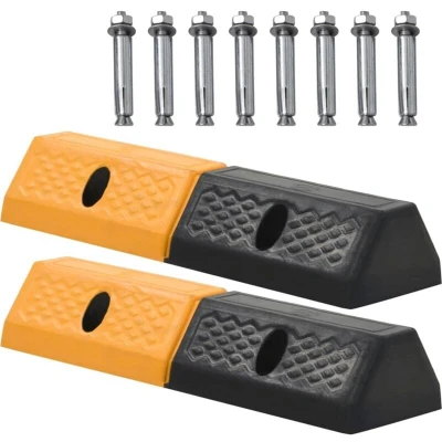 Image of vidaXL Parking Blocks 2 pcs Rubber 49x15x9 cm